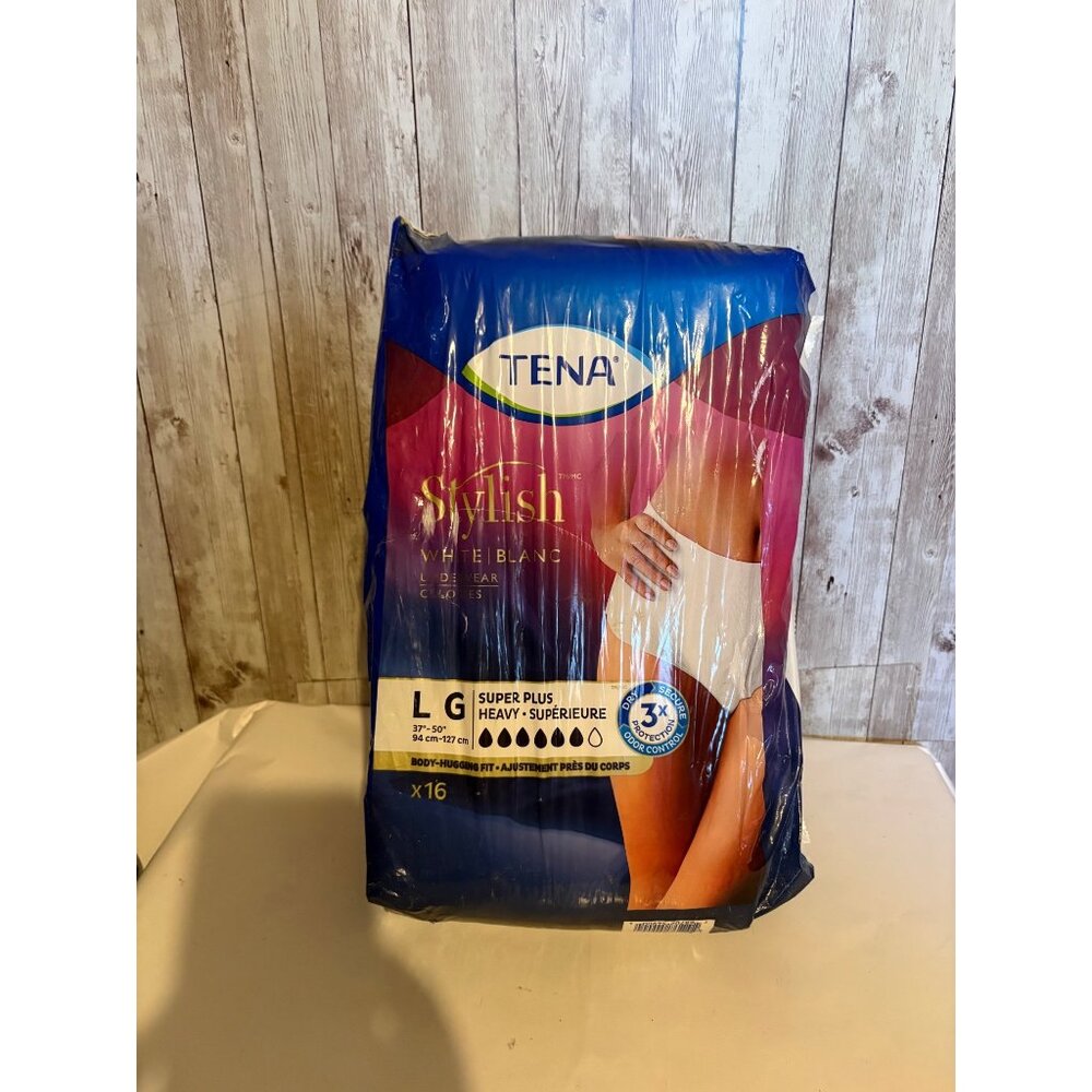 Tena Incontinence Underwear Super Plus Heavy Absorbency Large (37"-50") 16-Count